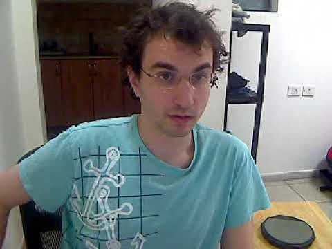 Drum practice in Stevie T-shirt [2010]