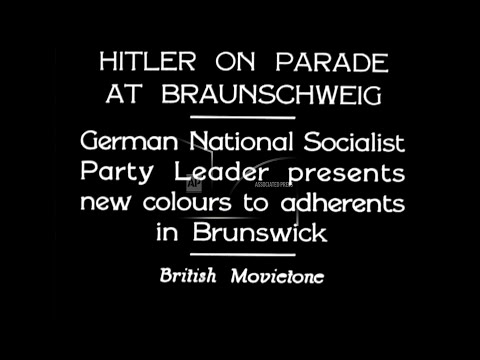 HITLER ON PARADE AT BRAUNSWEIG